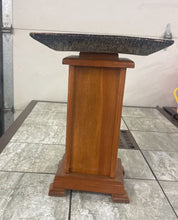 Load image into Gallery viewer, Pine & Ceramic Bird Bath