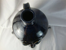 Load image into Gallery viewer, Marvin Bailey Folk Art Signed Dark Brown Crying Eyes With Mini Face Jug in Mouth Ugly Face Jug