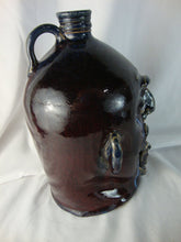 Load image into Gallery viewer, Marvin Bailey Folk Art Signed Dark Brown Crying Eyes With Mini Face Jug in Mouth Ugly Face Jug