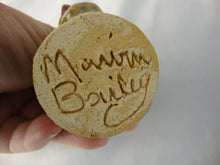 Load image into Gallery viewer, Marvin Bailey Folk Art Potter Tan Green Beady Eye Mini Pig Tongue Out Ugly Face Jug