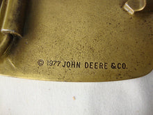 Load image into Gallery viewer, *Vintage John Deere Brass Belt Buckle and Key Chain, 1977