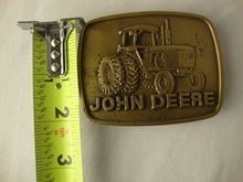 Load image into Gallery viewer, *Vintage John Deere Brass Belt Buckle and Key Chain, 1977