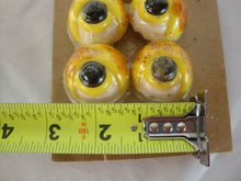 Load image into Gallery viewer, Vintage Ceramic Macrame Animal Eyes Yellow Black Eye Medium Set of 6 NIB