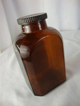 Load image into Gallery viewer, Vintage Lorillard Maccoboy Snuff Helme Brown Glass Bottle with Plastic Lid