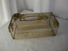 Load image into Gallery viewer, Vintage Brass Floral Leaf Motif Mesh Bathroom Tissue Box Cover