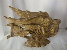 Load image into Gallery viewer, Vintage Brass Flying Angels Candleholders Set of 2