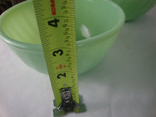 Load image into Gallery viewer, Vintage Fire King Jadeite Vertical Swirl 3 Piece Nesting Mixing Bowl Set