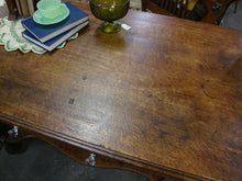 Load image into Gallery viewer, Antique Tiger Oak One Drawer Library Table with Spindle Fluted Legs
