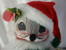 Load image into Gallery viewer, Vintage Annalee Mobilitee Dolls Santa Mouse 7760 with Green Toy Bag 13"