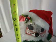 Load image into Gallery viewer, Vintage Annalee Mobilitee Dolls Santa Mouse 7760 with Green Toy Bag 13"