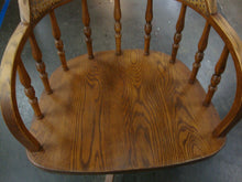 Load image into Gallery viewer, Vintage Oak Bent Wood Rolling Office Craft Adjustable Seat Chair with Cane Back