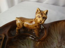 Load image into Gallery viewer, MCM Ceramic Mom Dog with 5 Puppies Brown Glaze Cigarette Ashtray