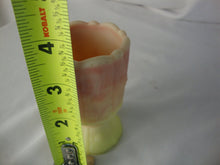 Load image into Gallery viewer, Vintage Fenton Flower Leaf Burmese Satin Glass Footed Toothpick Holder