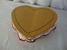 Load image into Gallery viewer, 1999 Longaberger Love Letters Heart Shape Basket with Liner, Protector & Heart Shape Lid