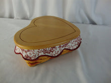 Load image into Gallery viewer, 1999 Longaberger Love Letters Heart Shape Basket with Liner, Protector & Heart Shape Lid
