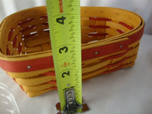Load image into Gallery viewer, 1999 Longaberger Love Letters Heart Shape Basket with Liner, Protector & Heart Shape Lid