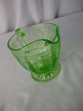 Load image into Gallery viewer, Vintage Vaseline Glass Cameo Ballerina Footed Creamer