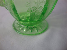Load image into Gallery viewer, Vintage Vaseline Glass Cameo Ballerina Footed Creamer