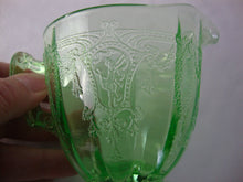 Load image into Gallery viewer, Vintage Vaseline Glass Cameo Ballerina Footed Creamer