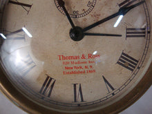 Load image into Gallery viewer, Vintage Thomas Ross Brass Wall Mount Pocket Watch Clock