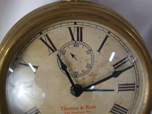 Load image into Gallery viewer, Vintage Thomas Ross Brass Wall Mount Pocket Watch Clock