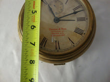 Load image into Gallery viewer, Vintage Thomas Ross Brass Wall Mount Pocket Watch Clock