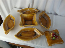 Load image into Gallery viewer, Vintage Wade CA Pottery Apple Motif 5 Piece Lazy Susan Table Set
