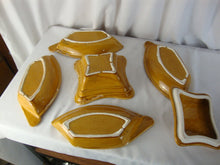 Load image into Gallery viewer, Vintage Wade CA Pottery Apple Motif 5 Piece Lazy Susan Table Set