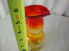 Load image into Gallery viewer, Vintage Amberina Crackle Glass Mini Pitcher