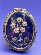 Load image into Gallery viewer, Pendant, Brooch, 800 Silver, Hand Painted Flowers