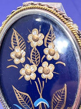 Load image into Gallery viewer, Pendant, Brooch, 800 Silver, Hand Painted Flowers