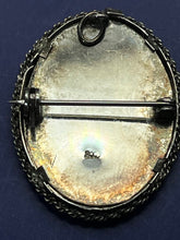 Load image into Gallery viewer, Pendant, Brooch, 800 Silver, Hand Painted Flowers