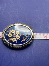 Load image into Gallery viewer, Pendant, Brooch, 800 Silver, Hand Painted Flowers