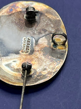 Load image into Gallery viewer, Pendant, Brooch, Sterling Silver, Mother of Pearl Marquetry Flower
