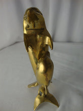Load image into Gallery viewer, Vintage Solid Brass Dolphin Mom with Baby Figurine
