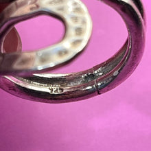 Load image into Gallery viewer, Ring, Sterling Silver, Hammered Double Loop, Size 7 1/2
