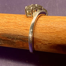 Load image into Gallery viewer, Ring, Sterling Silver, Three Labradorite Gems, Size 5