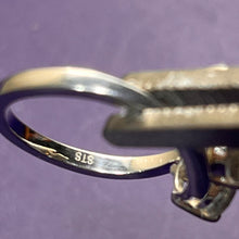 Load image into Gallery viewer, Ring, Sterling Silver, Three Labradorite Gems, Size 5