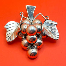 Load image into Gallery viewer, Pendant, Brooch, Sterling Silver, Grape Cluster, puffy, Mexico