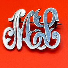 Load image into Gallery viewer, Pin, Brooch, Sterling Silver, Initials ML