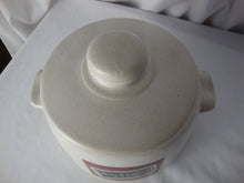 Load image into Gallery viewer, 1969 West Bend Carling Black Label Beer Stoneware Bean Pot with Lid