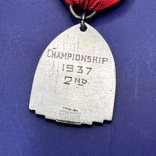 Load image into Gallery viewer, Competition Medal, Sterling Silver, 2nd Place 1937, Elliot Co