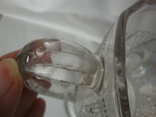 Load image into Gallery viewer, Antique McKee Clear Glass Parachute Rabbit Tracks Pattern Footed Water Pitcher