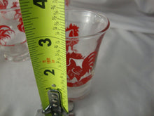 Load image into Gallery viewer, Vintage Libbey Red Rooster 4 Ounce Juice Glasses Set of 6