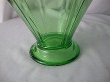 Load image into Gallery viewer, Vintage Heisey Glass Moongleam Vaseline Green Double Panel Footed Basket #417