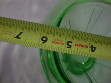 Load image into Gallery viewer, Vintage Heisey Glass Moongleam Vaseline Green Double Panel Footed Basket #417