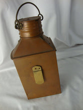 Load image into Gallery viewer, Vintage Starboard Copper Oil Boat Lamp with Blue Green Globe Glass Lantern