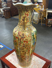 Load image into Gallery viewer, Tall Asian Gold Pheasant Vase