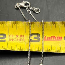 Load image into Gallery viewer, Anklet, Sterling Silver, Box Chain, Pastel Glass Rainbow Beads, 9-10 in