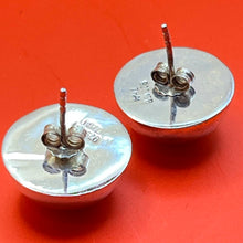 Load image into Gallery viewer, Earrings, Sterling Silver, Round Domes, Hollow